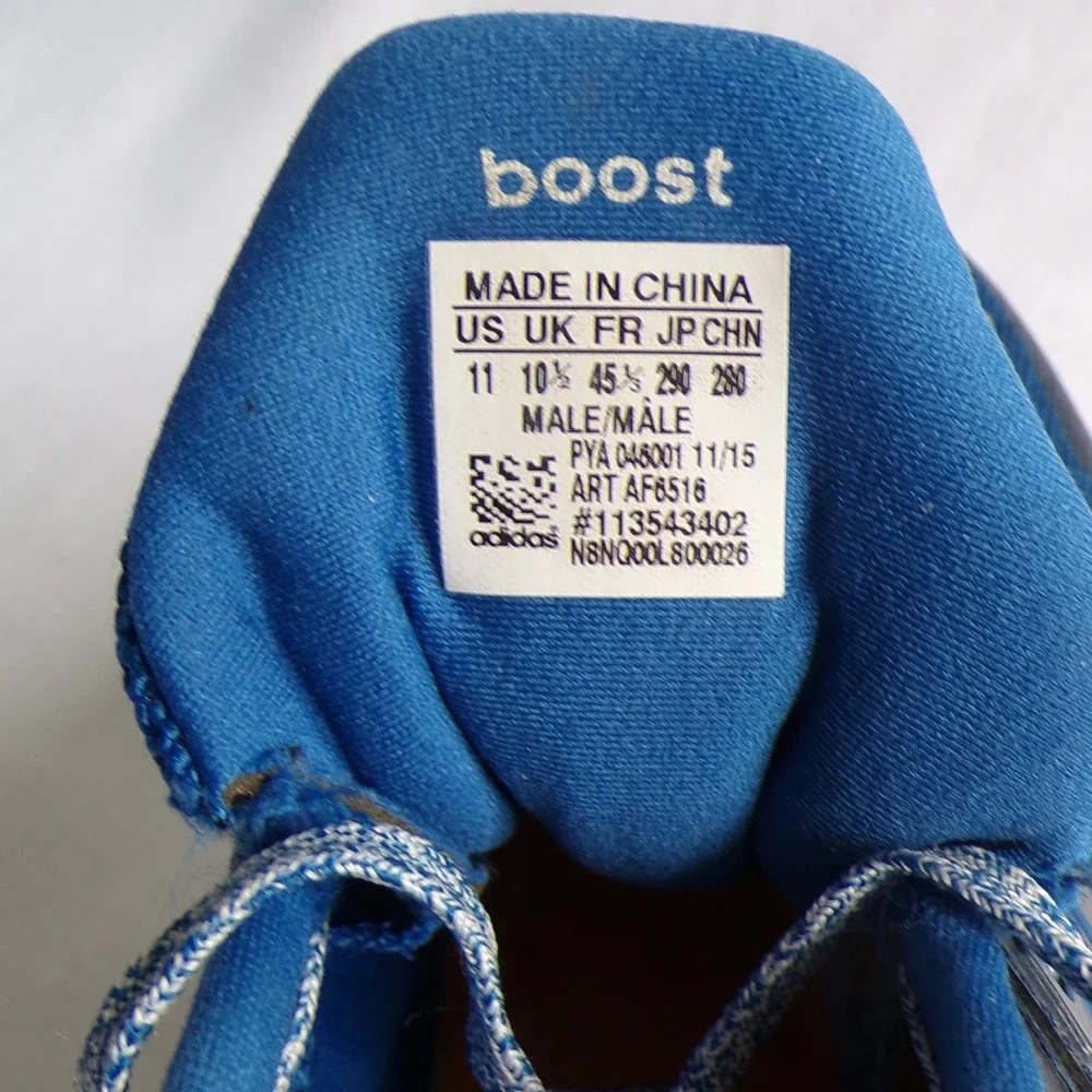 Adidas UltraBoost ST Collegiate Navy Blue Yellow Running Shoes AF6516 Mens 11